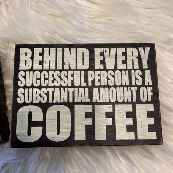 Signs for coffee lovers both piece are 7” long and 5” - Picture 3 of 4